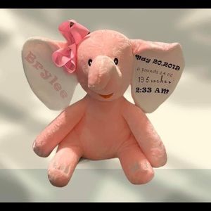 Custom elephant baby announcement